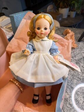 1960s Madame Alexander Alice in wonderland -Style Doll with Blonde Hair